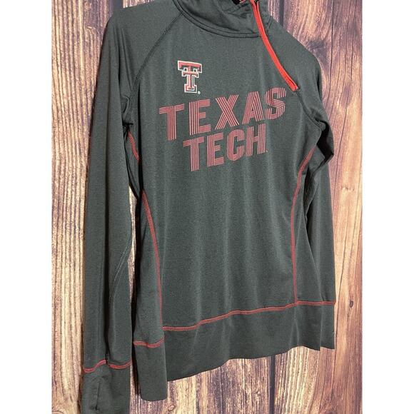 VINTAGE Texas Tech University Sweatshirt Women Small Black Red Long Sleeves - Picture 2 of 8